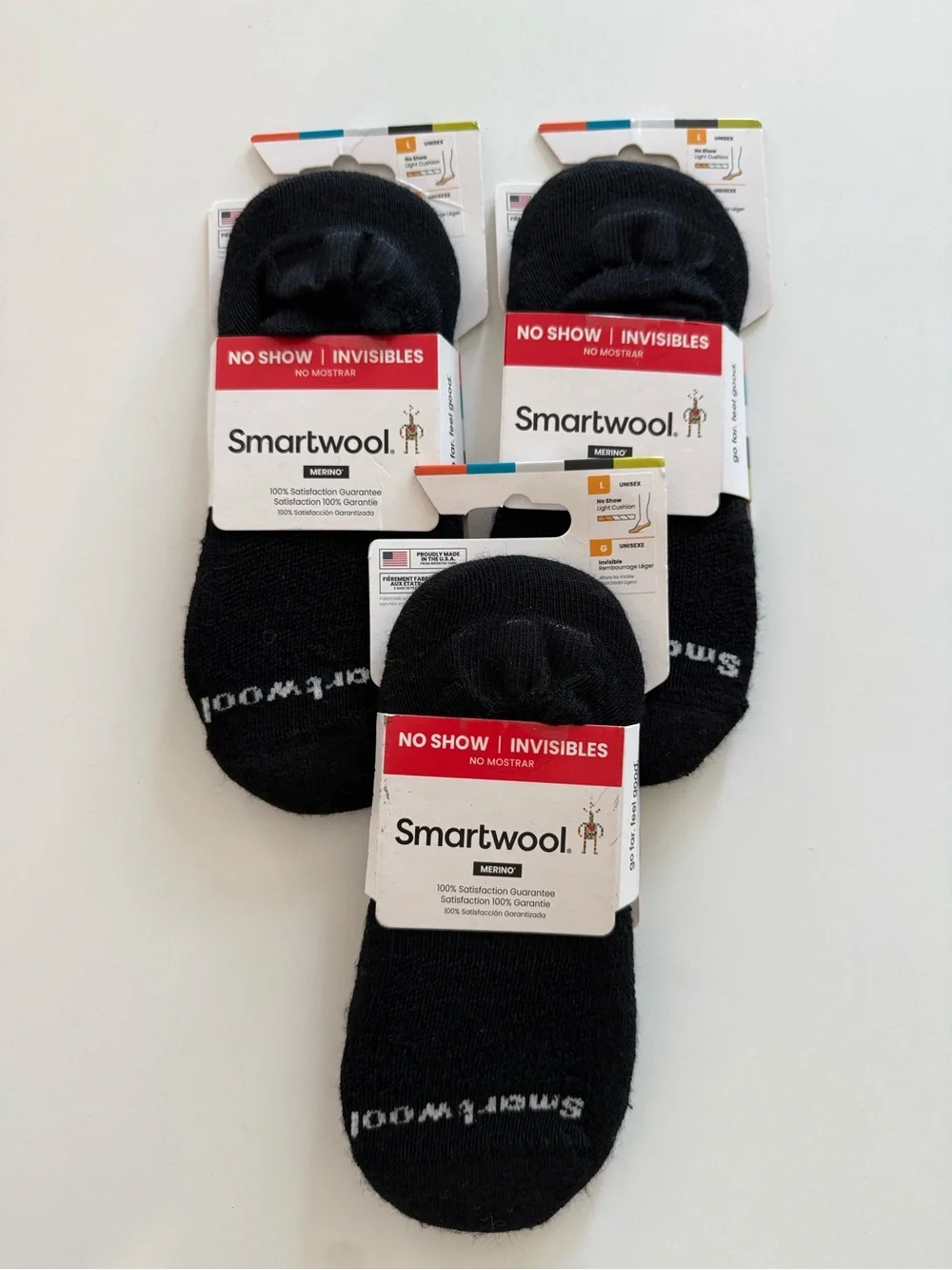 Smartwool No-Show Merino Socks - Black (3 Pack)